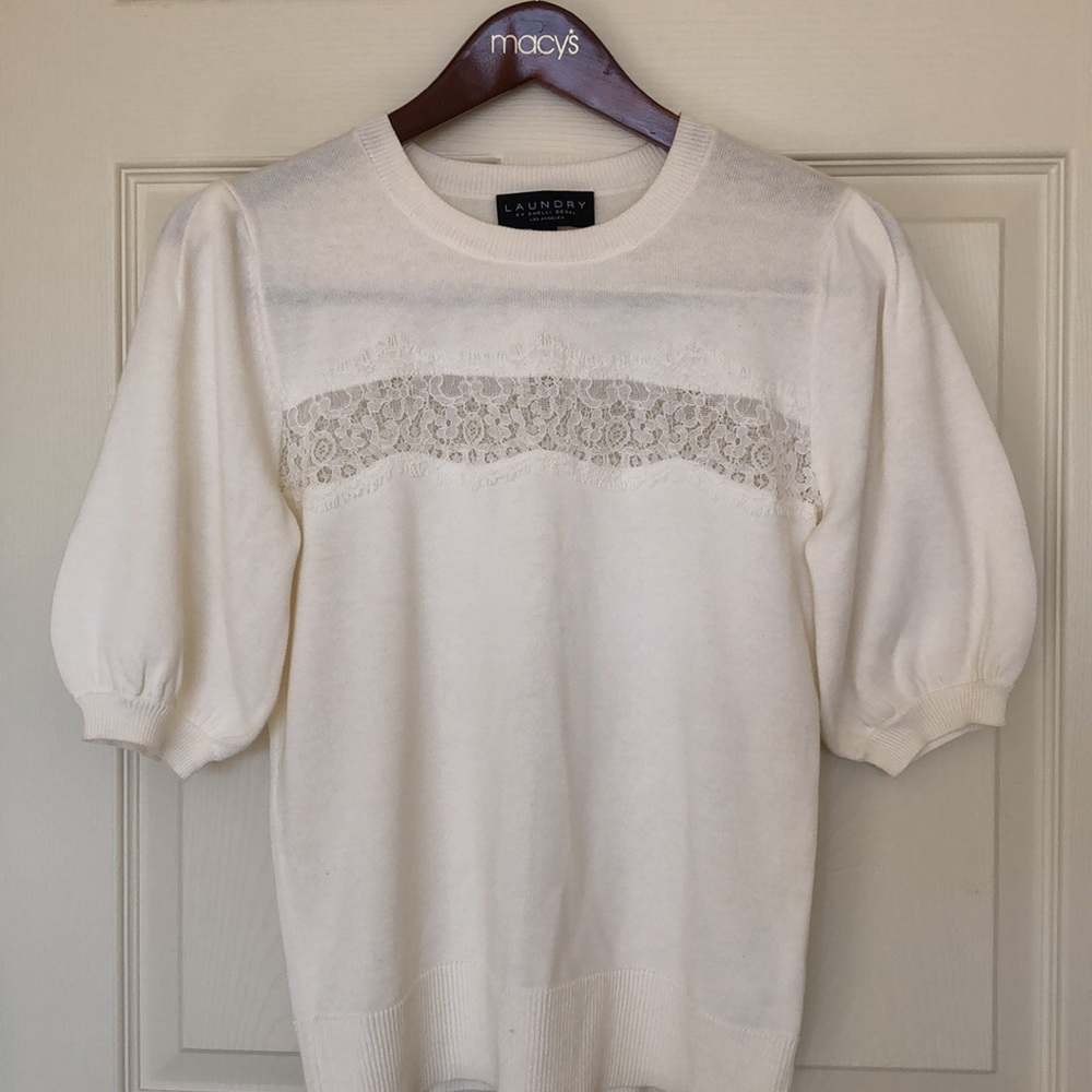 Laundry By Shelli Segal Puff Sleeve Top